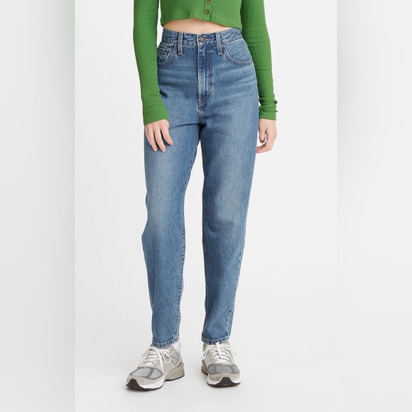 Levi’s High Loose Tapered Ankle Jeans in True Blue - Picture 1 of 5